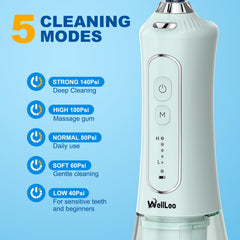 Close-up of 1300 pulses per minute cleaning action