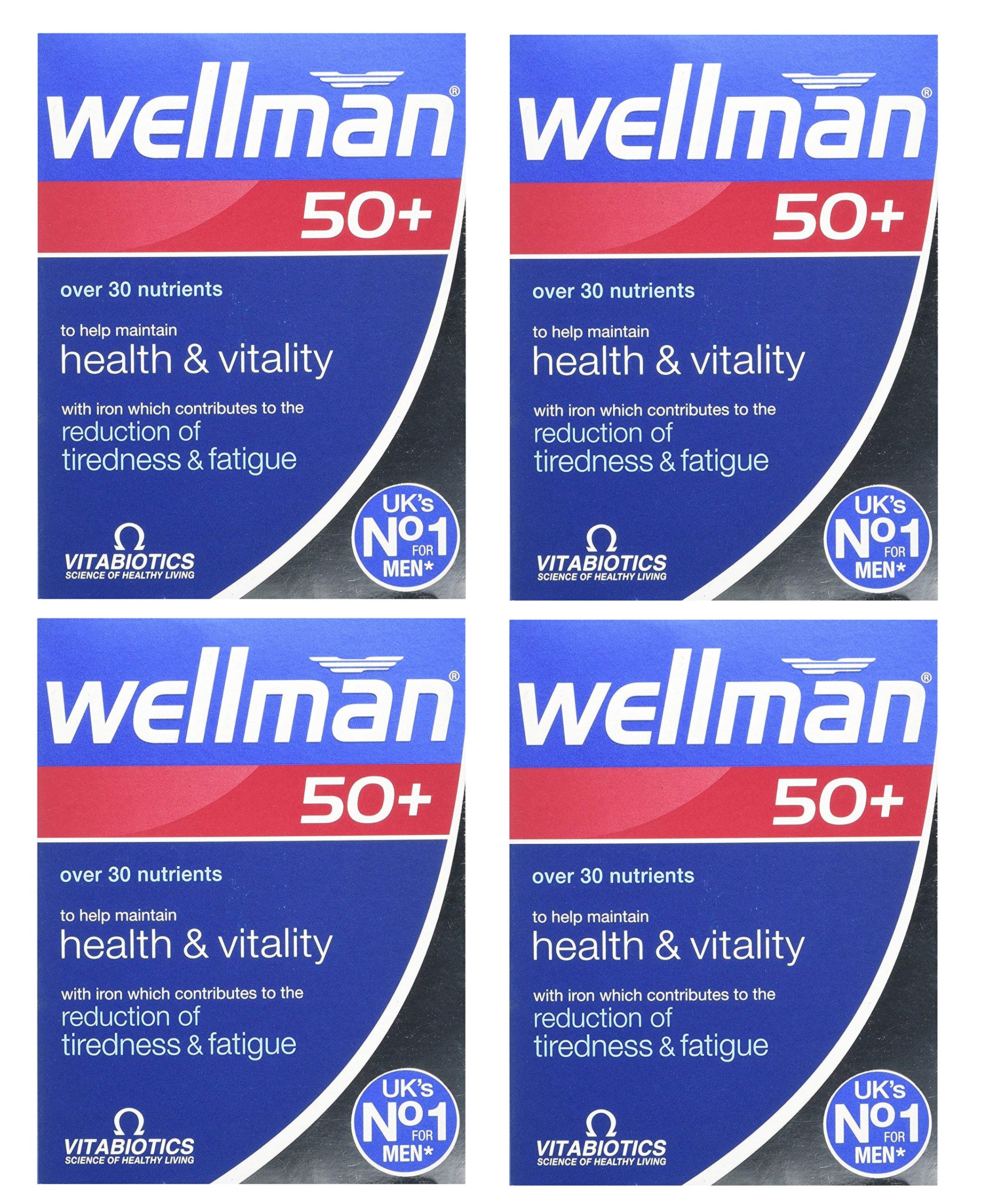 Front view of Wellman 4x30 tablets multipack