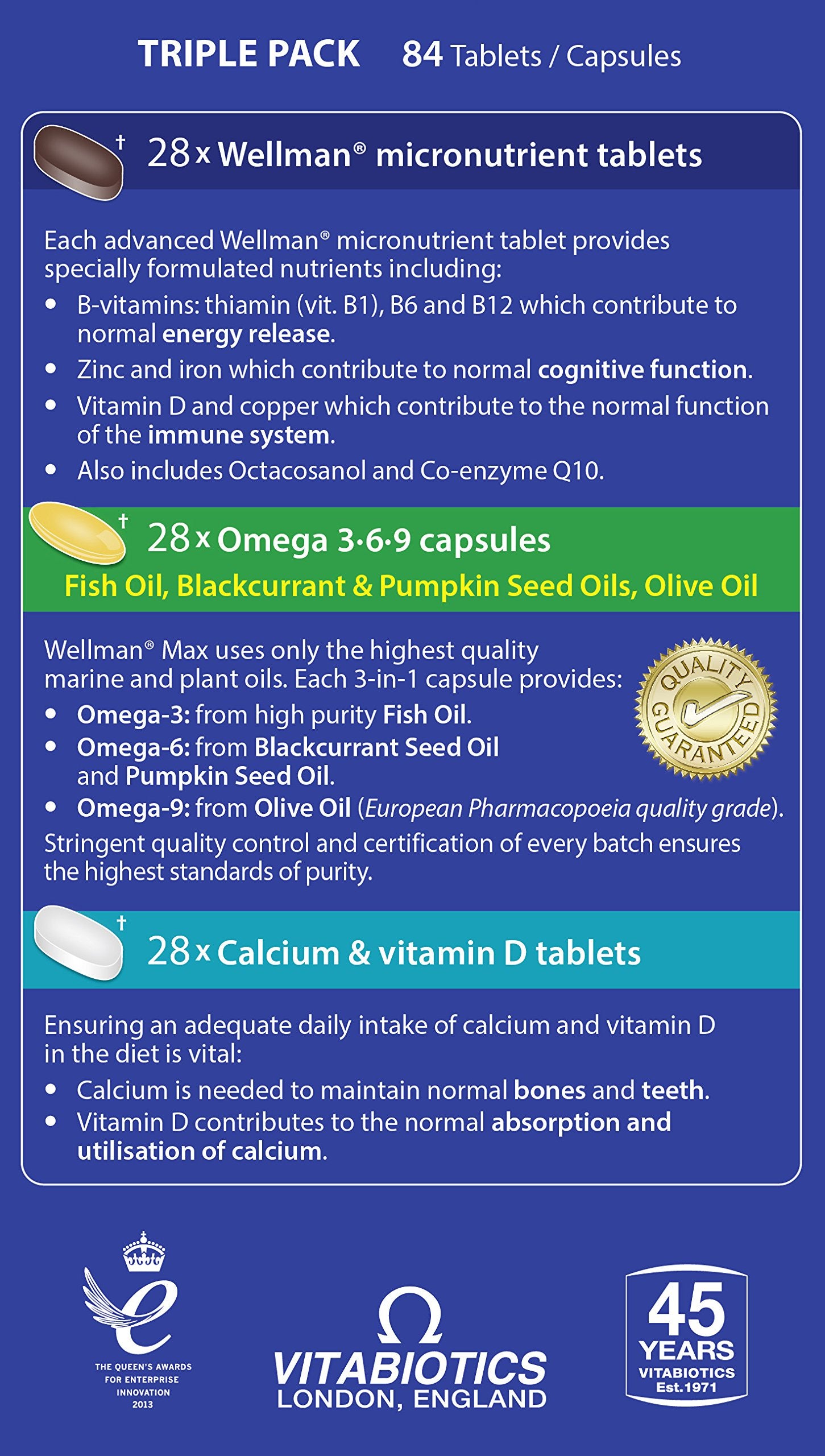 Wellman Max Capsules Pack of 84 back view