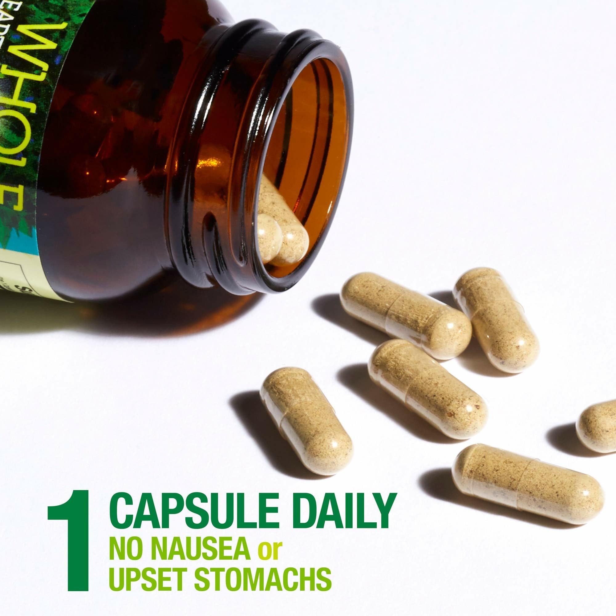 Label showing Wellmune beta glucan 250 mg per capsule