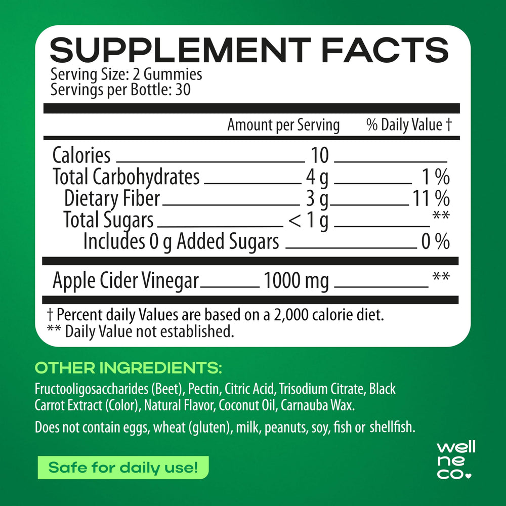 Wellneco Beet FOS fiber gummies closeup – gut-friendly fiber support.