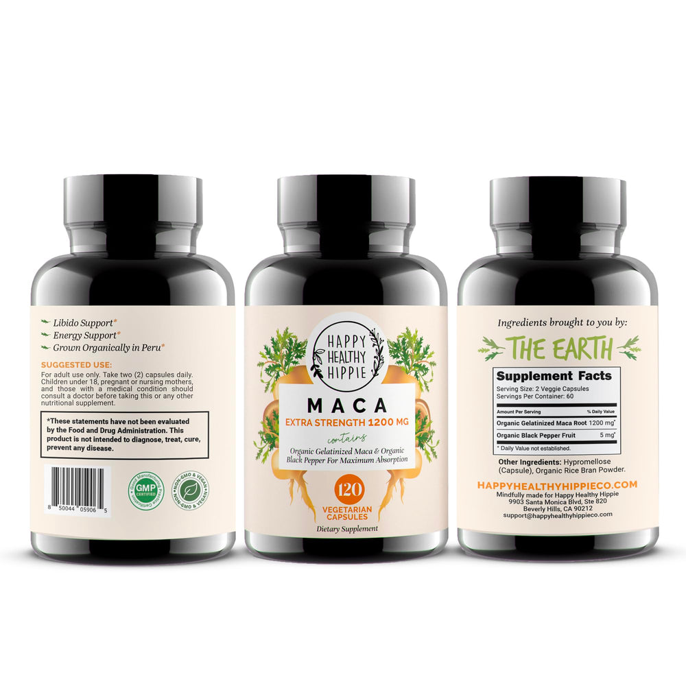 Wellness from the Earth maca supplement branding