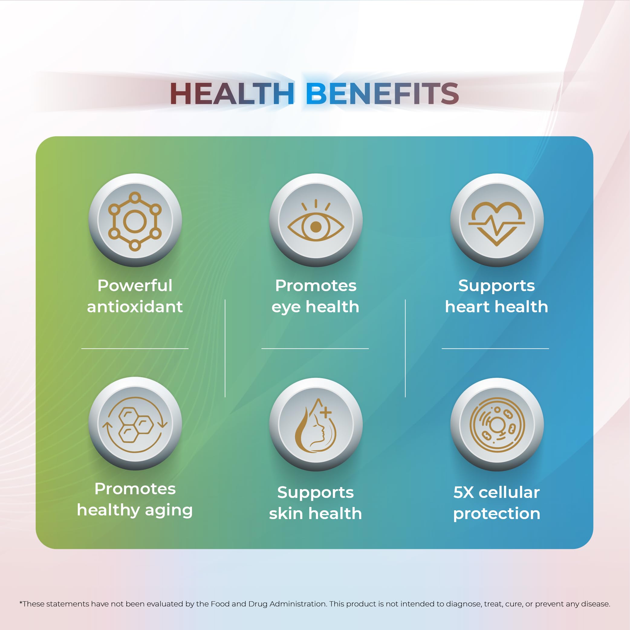 Graphic showing AstaREAL Astaxanthin, GG-Gold Geranylgeraniol and DeltaGold Tocotrienols