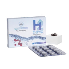 Wellness Extract H2 molecular hydrogen tablets Raspberry dissolving in water to create 8 ppm hydrogen