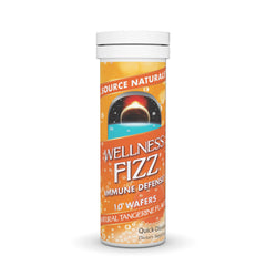Front of Wellness Fizz Tangerine 10 Wafers packaging