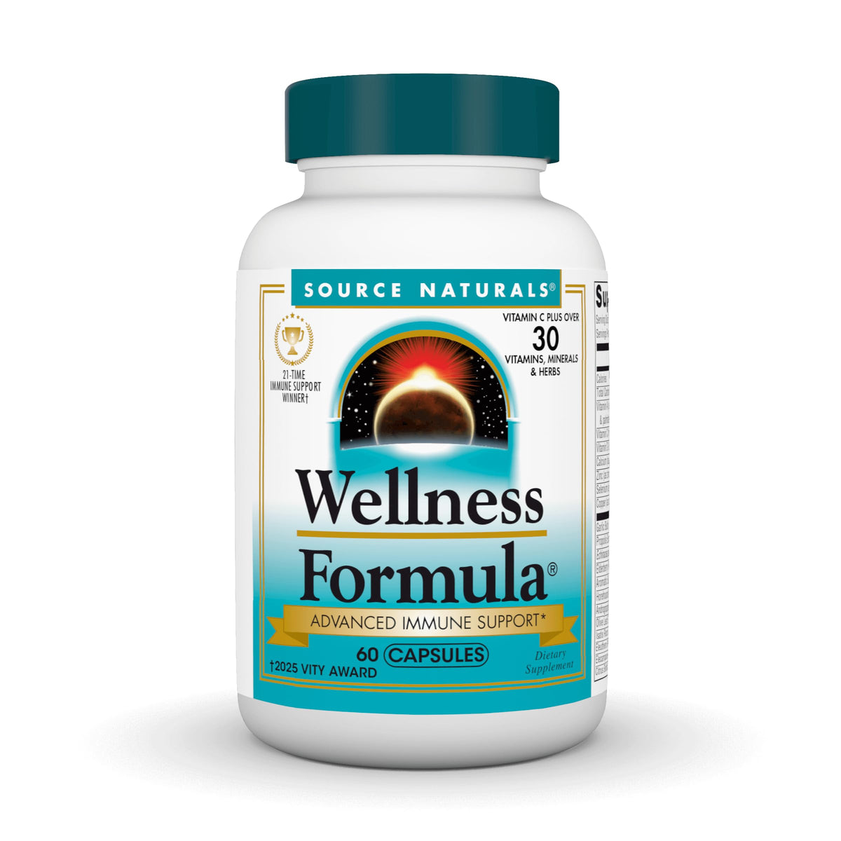 Source Naturals Wellness Formula bottle with 60 capsules