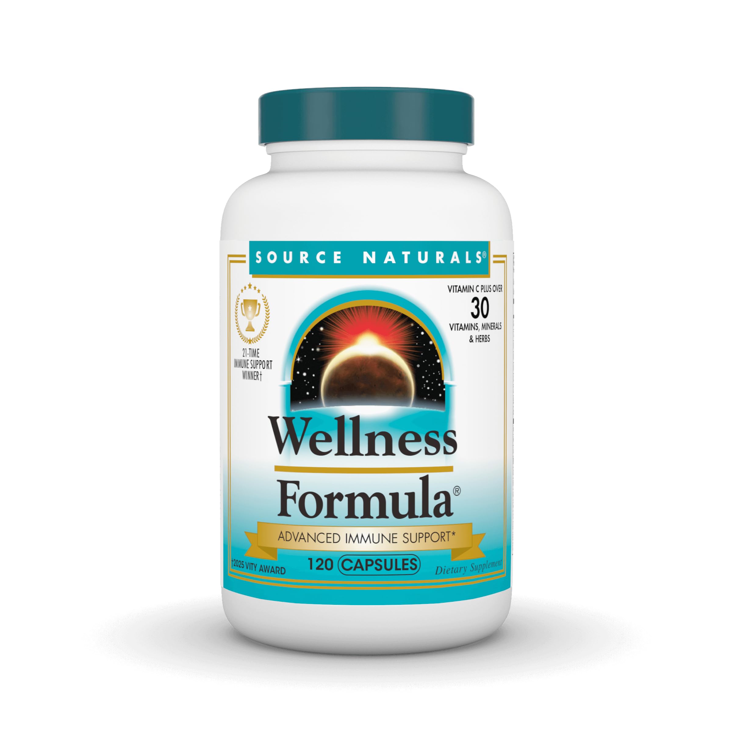 Source Naturals Wellness Formula bottle with 120 capsules (hero image)
