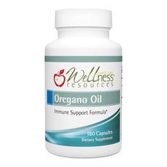 Wellness Resources oregano oil capsules bottle front