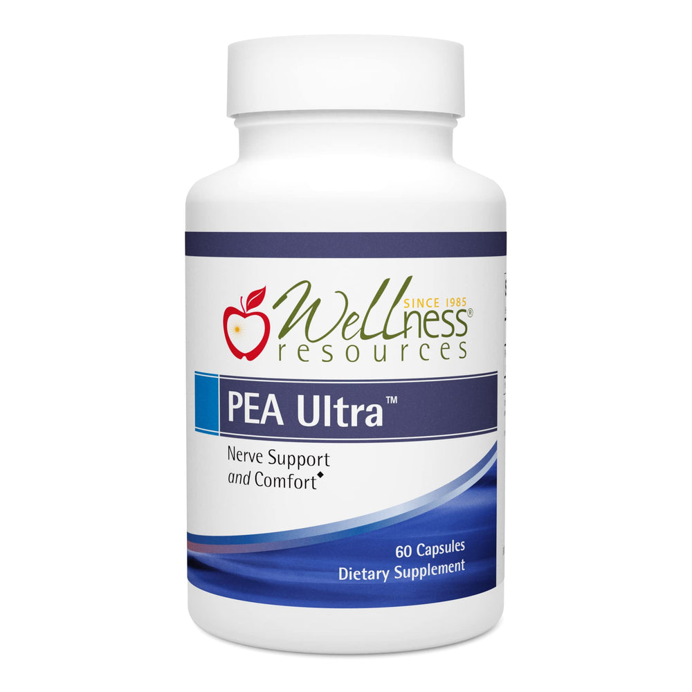 Wellness Resources Pea Ultra bottle with Levagen+ for high absorption and daily comfort.