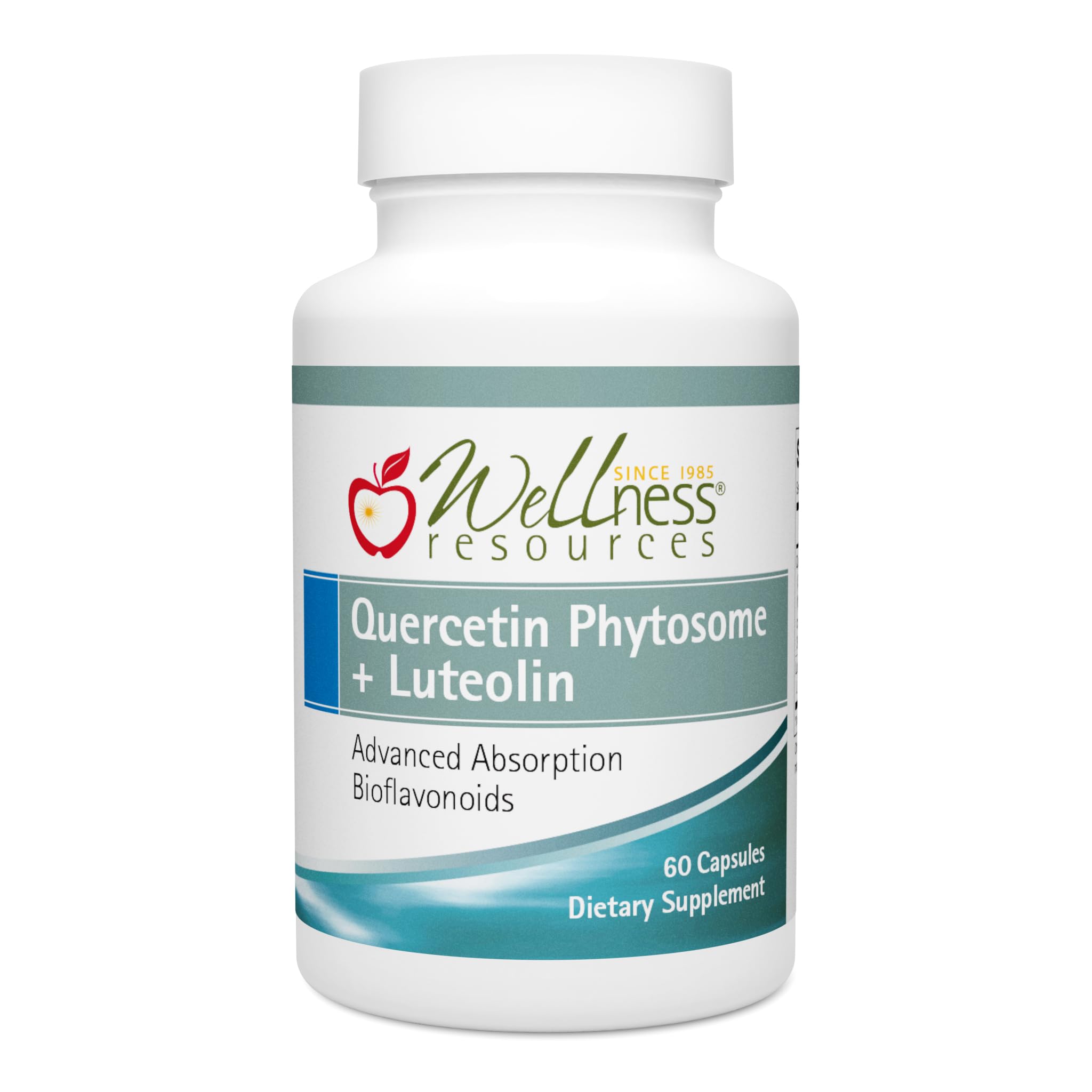 Bottle of Wellness Resources Quercetin Phytosome 250 mg with Luteolin 100 mg, 60 capsules