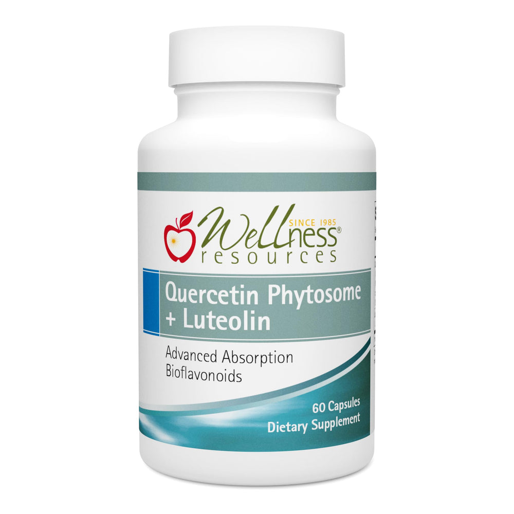 Bottle of Wellness Resources Quercetin Phytosome 250 mg with Luteolin 100 mg, 60 capsules