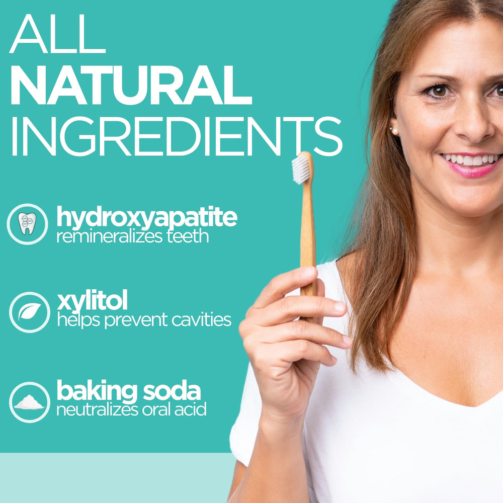Travel-friendly 1.75 oz toothpaste tube in hand