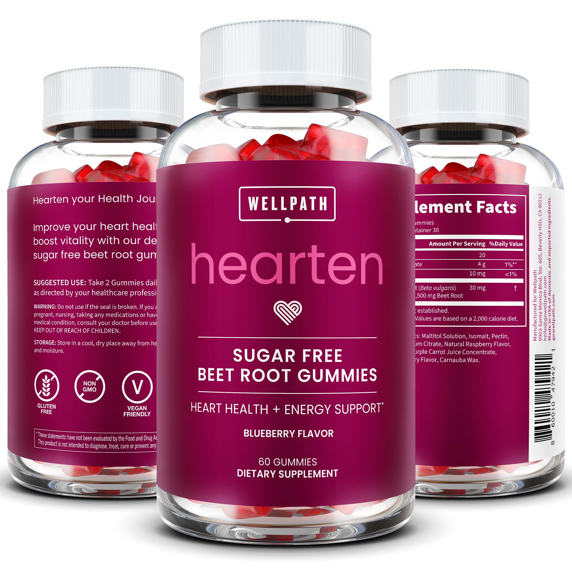 WellPath Beet Root Gummies serving-2-gummies shows convenient daily serving