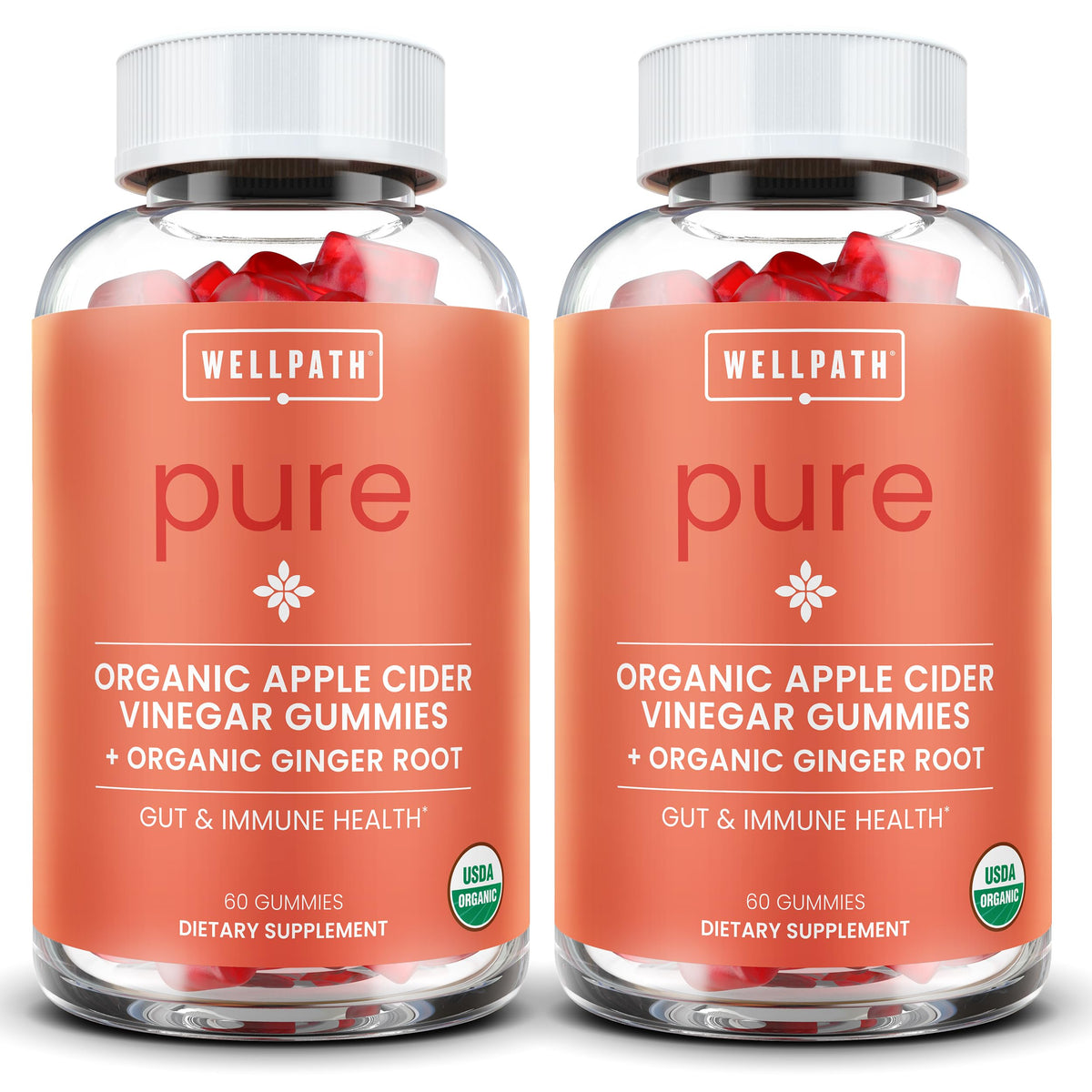 WellPath front packaging showing organic ACV gummies and certifications for trust