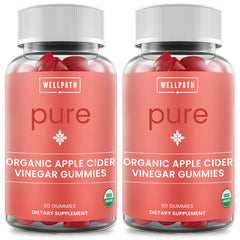 WellPath Pure ACV Gummies 2 Pack bottle with 60 gummies per bottle