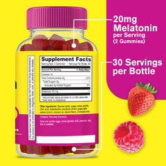 WellYeah Melatonin Gummies 20mg 2-Pack bottle label close-up