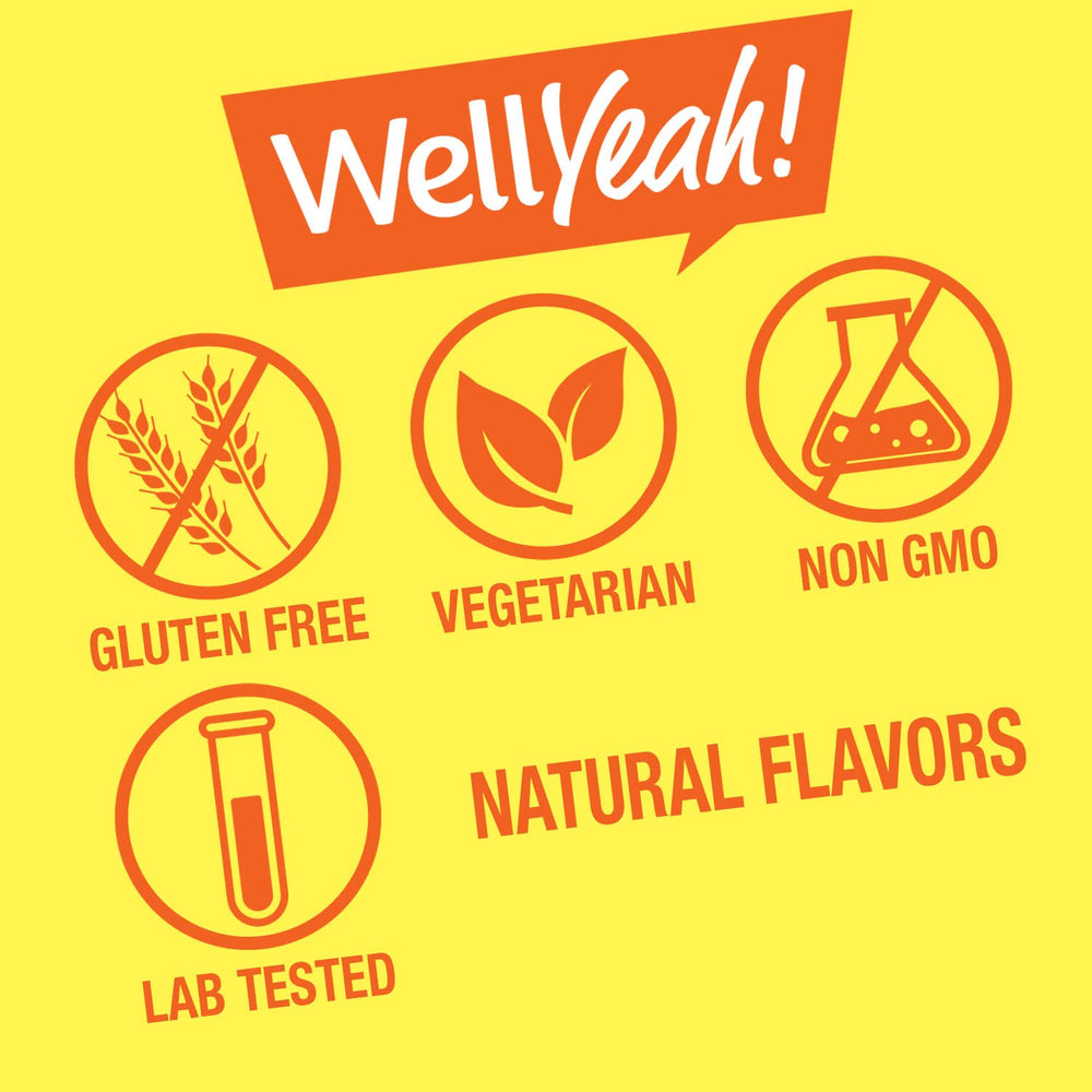 WellYeah Melatonin Gummies 20mg 2-Pack vegan and non-GMO badge