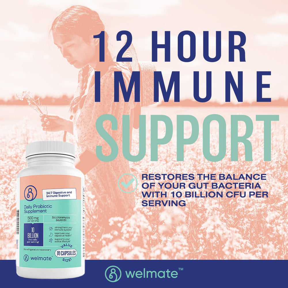 WELMATE probiotic bottle on white background