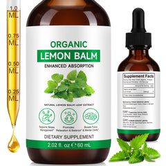 Bottle of WELOSUER Lemon Balm Extract Drops with dropper