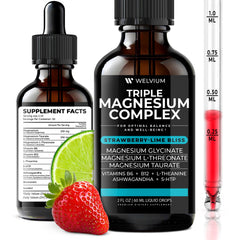 WELVIUM front bottle view showing label and strawberry‑lime flavor benefit