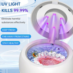 Close-up of portable cordless cleaner showing compact design