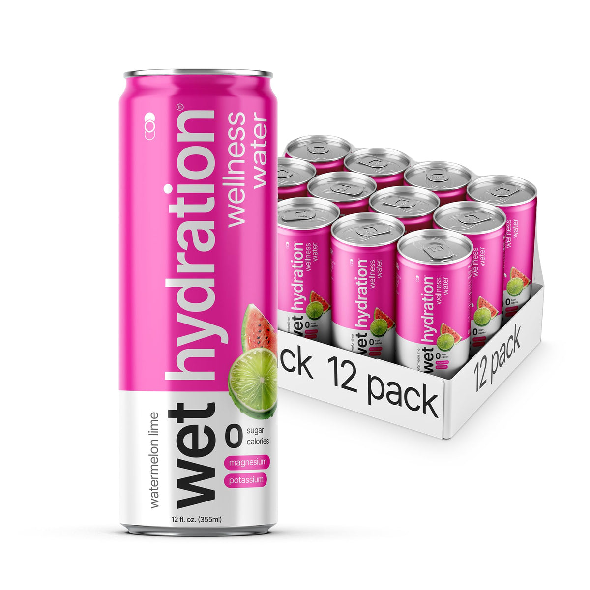 Wet Hydration Watermelon Lemon Lime can front – zero-calorie refreshment for active days