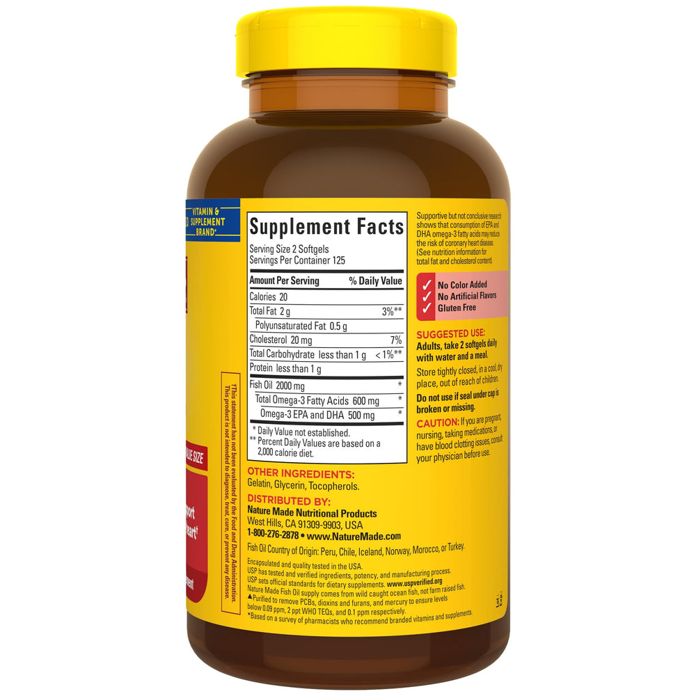 Usage illustration: two softgels daily with a meal