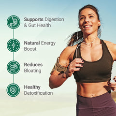 Wheat grass and barley grass in the greens blend