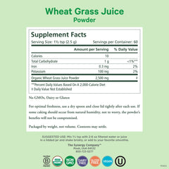 Close-up of wheat grass powder texture.