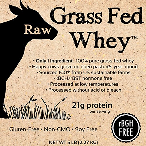 Unflavored 100% grass-fed whey protein powder