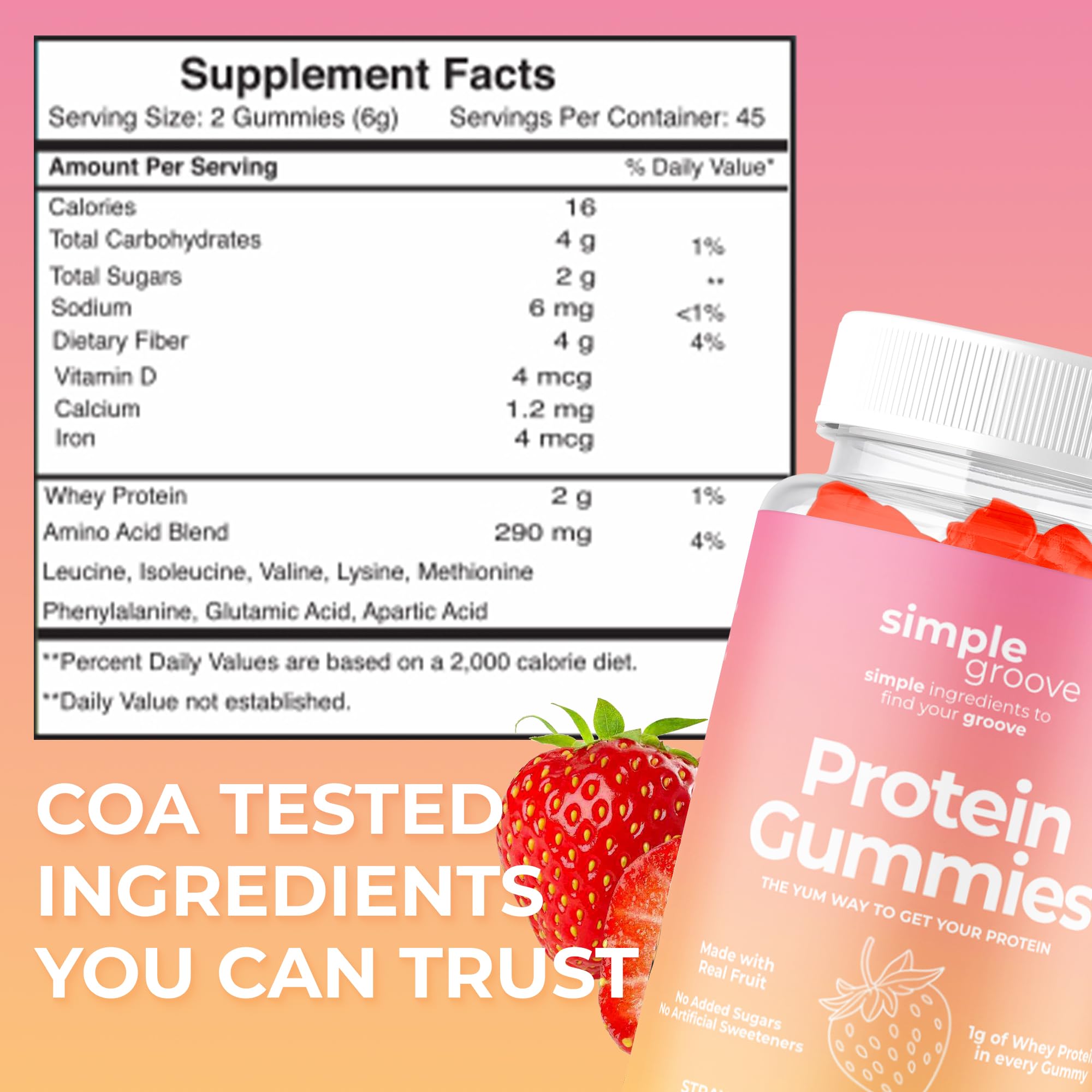 Hydrolyzed whey protein and BCAA ingredients arranged on a surface
