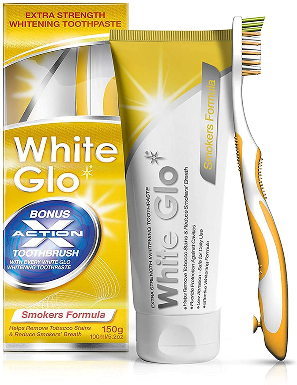 White Glo Smokers Formula Whitening Toothpaste 100ml front view