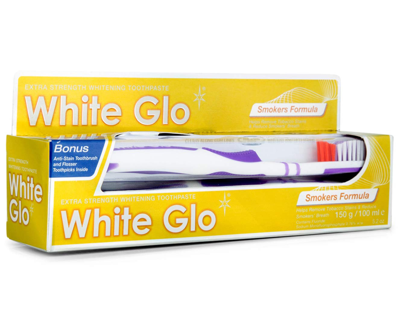 White Glo Smokers Formula Whitening Toothpaste packaging 100ml