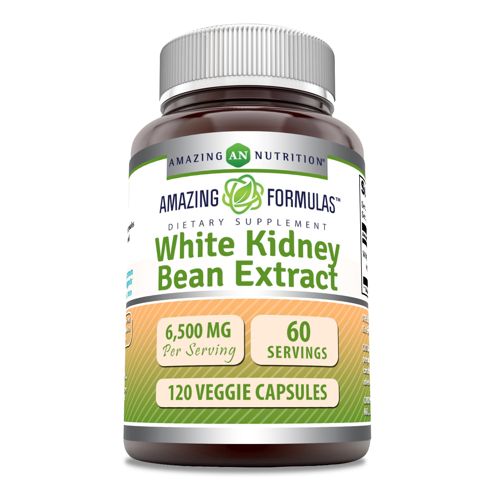 Amazing Formulas White Kidney Bean Extract 6500mg bottle - front view