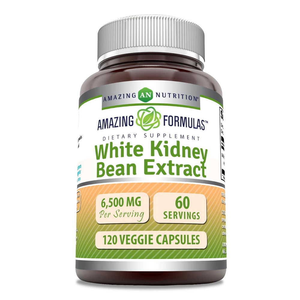 Amazing Formulas White Kidney Bean Extract 6500mg bottle - front view
