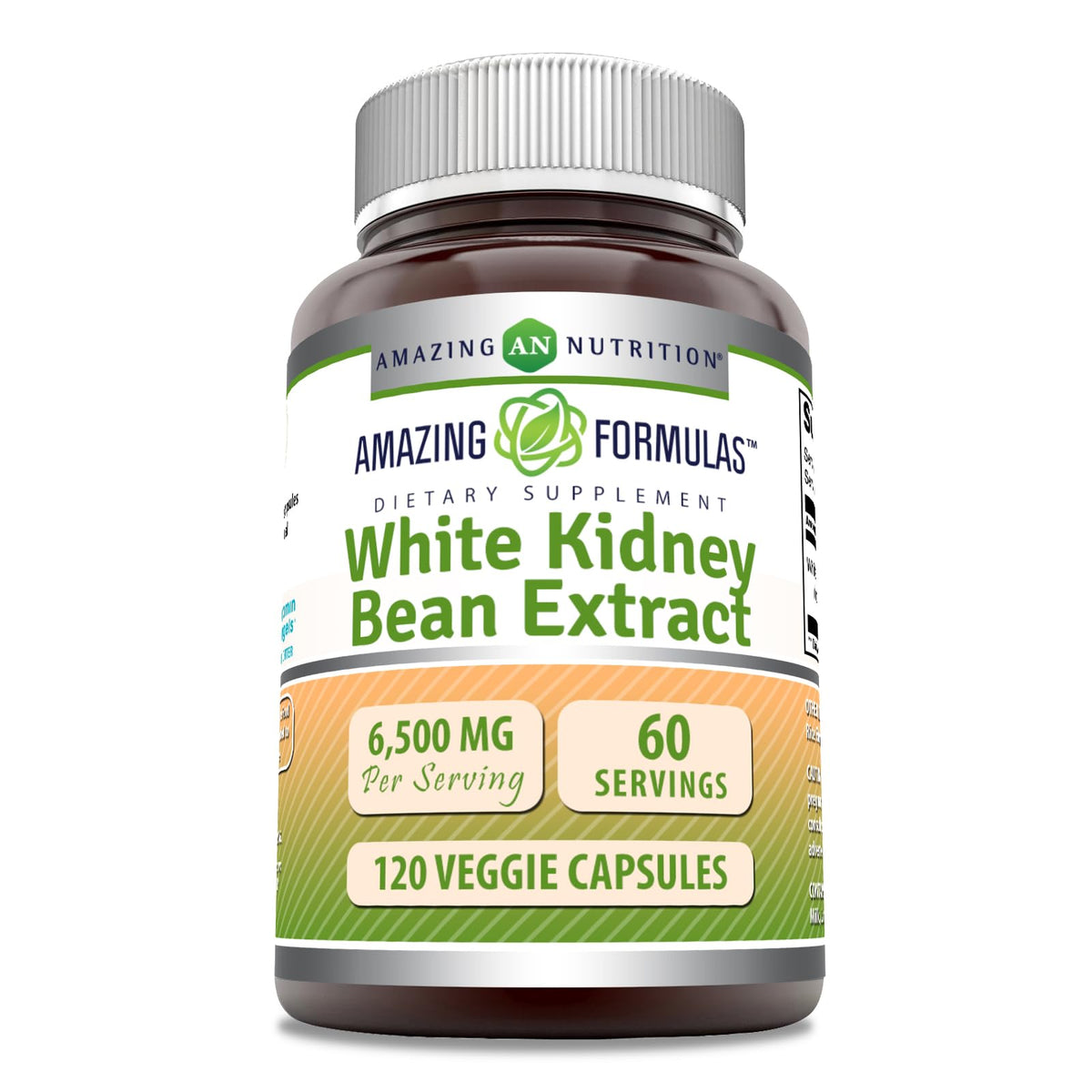 Amazing Formulas White Kidney Bean Extract 6500mg bottle - front view