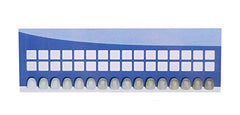 Whitening kit includes two mouth trays and a shade guide for at-home use.