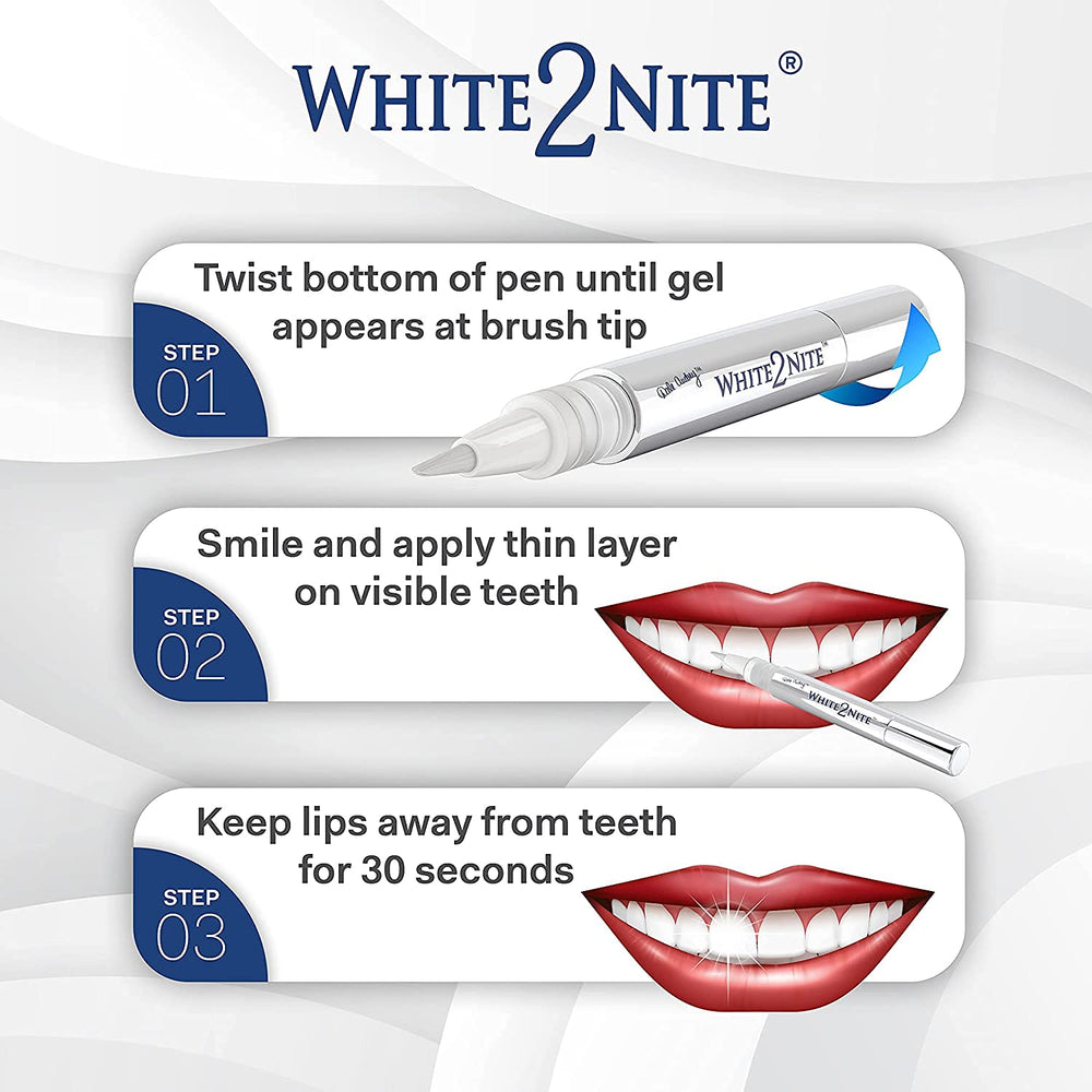 Before and after whitening with White2nite