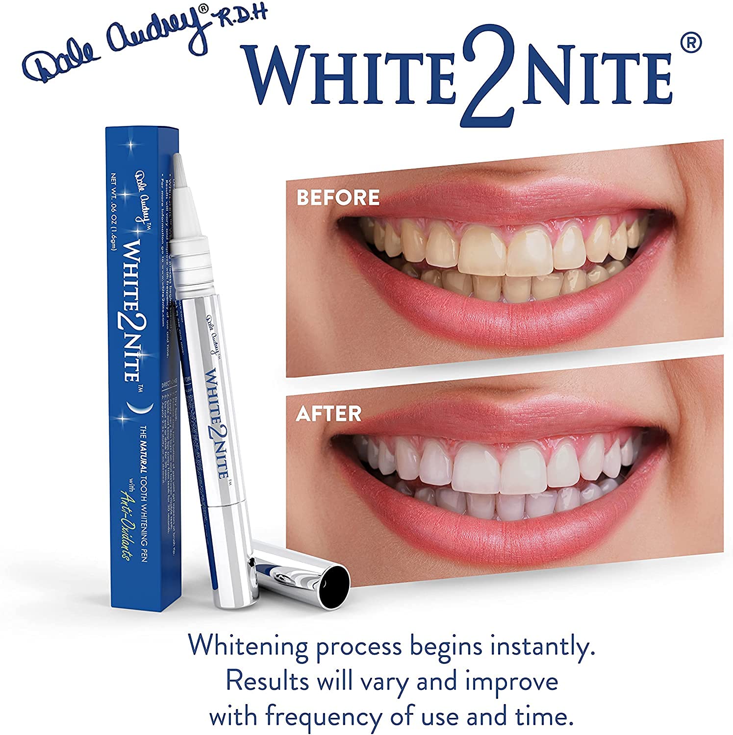 Close-up of White2nite whitening essence gel