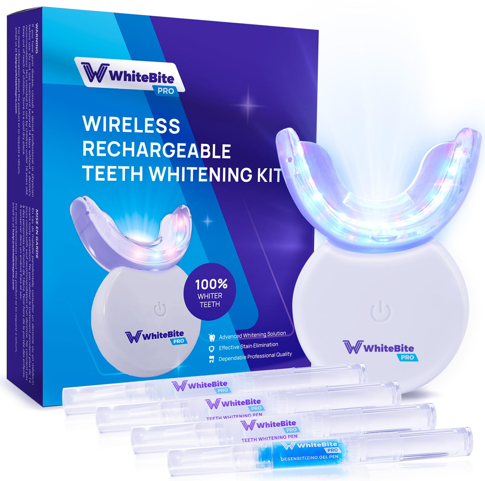 Whitebite Pro kit front view showing all components