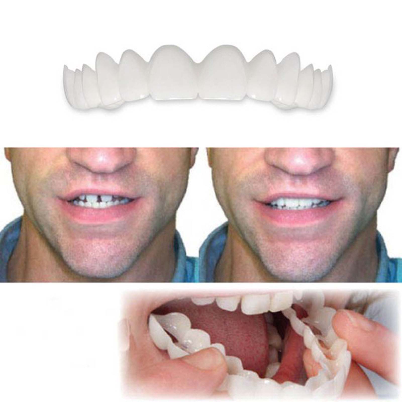 Hands assembling whitening kit at home