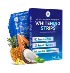 Whitening strips for sensitive teeth with mint coconut formula (14 count)