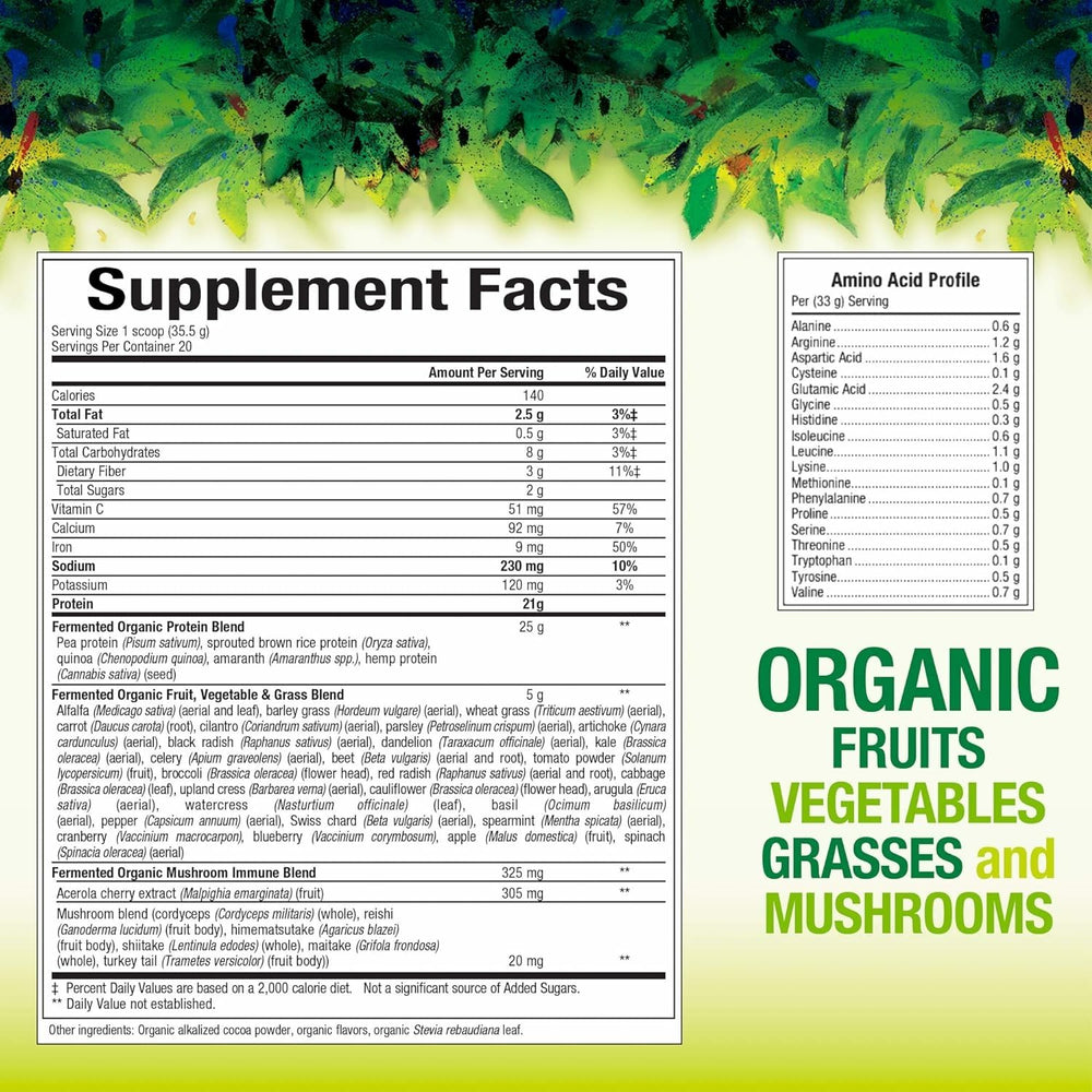 Back view of Whole Earth & Sea packaging showing supplement facts.