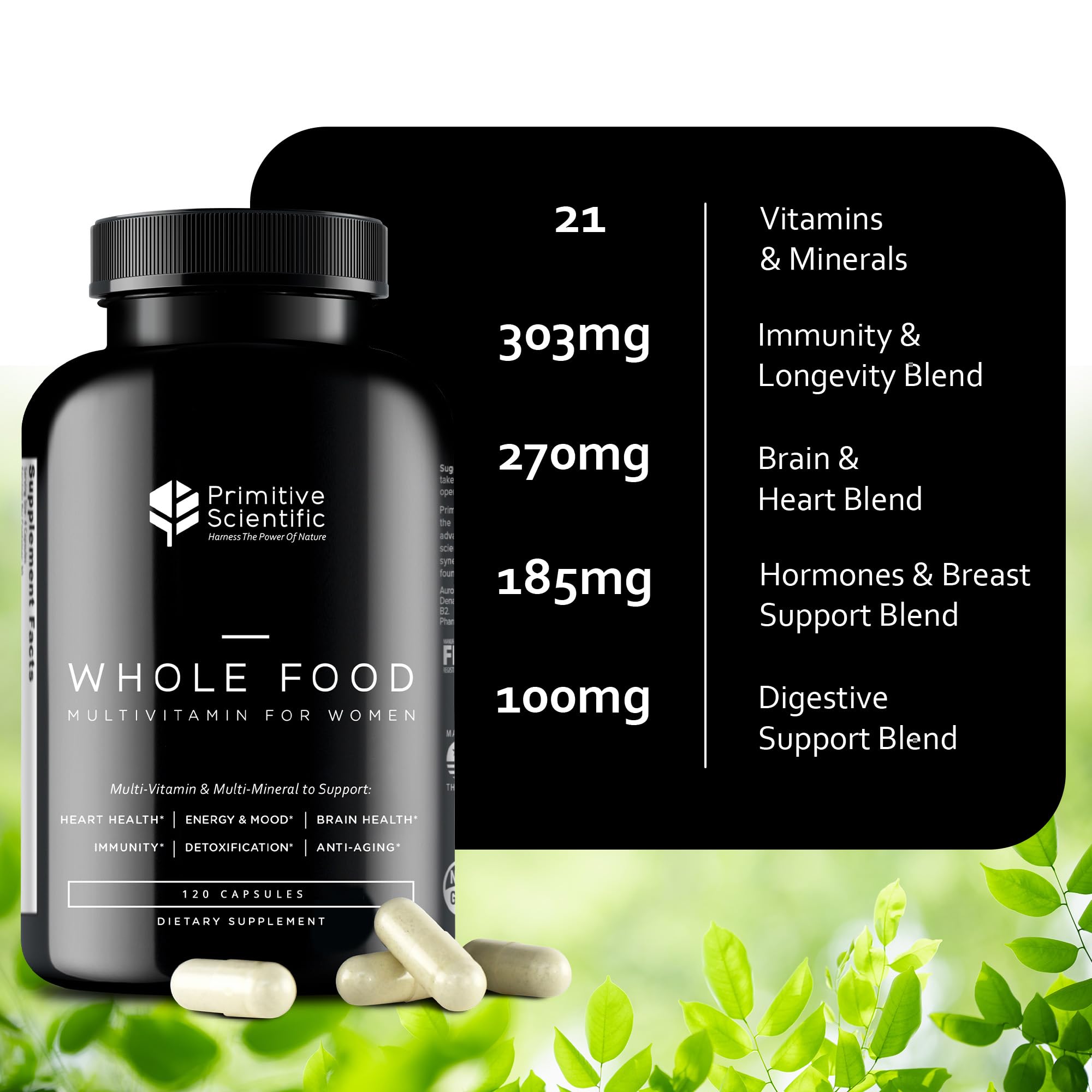 Nutritional label highlighting vitamins and minerals