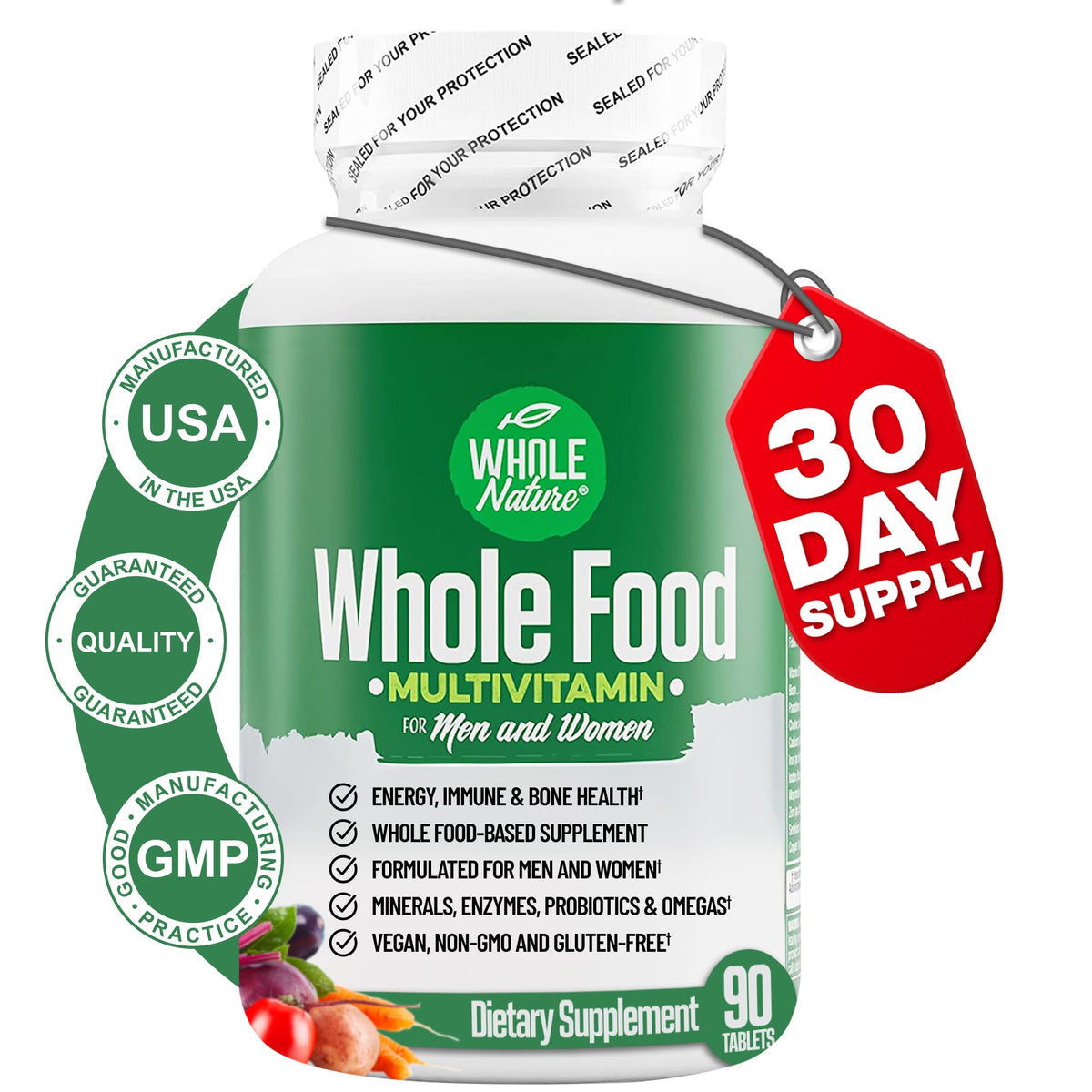 Whole Nature multivitamin bottle front view