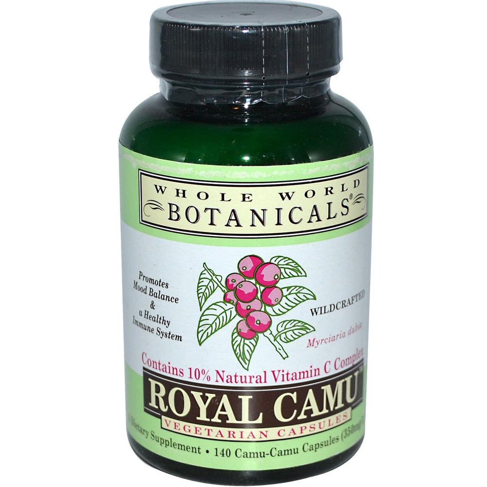 Royal Camu 140 CT bottle label with Camu-Camu Vitamin C information