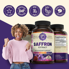 WHOLE WORLD WELLNESS saffron extract pour demonstrates easy dosing for digestion balance