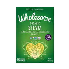 Wholesome! Organic Stevia 75-pack box front