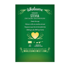 Wholesome! Organic Stevia 75-pack packaging close-up
