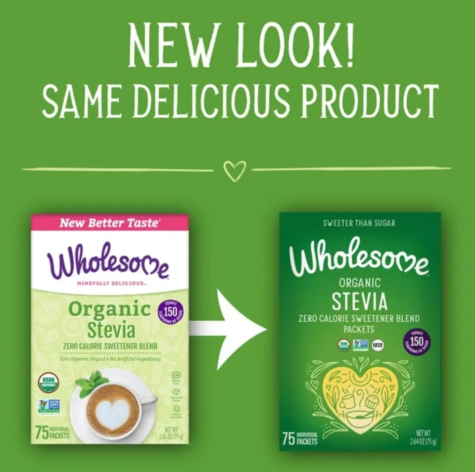 Wholesome! Organic Stevia 75-pack usage ideas in beverages and baking